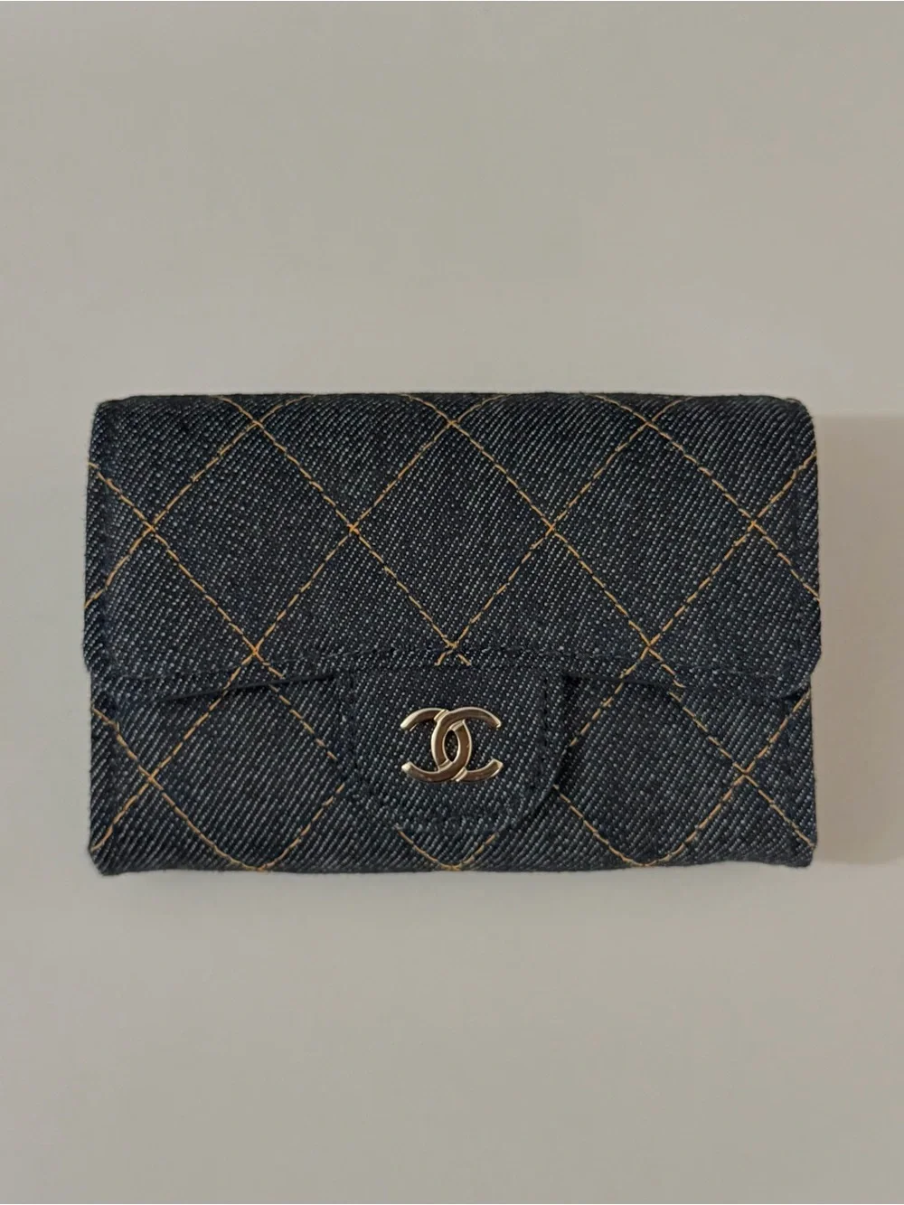 Chanel Classic Flap Card Holder [Denim/Navy Blue]